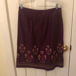 Talbots Embroidered Skirt
